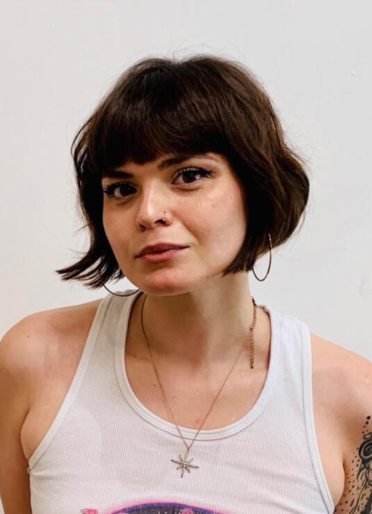 Chin length bob with bangs